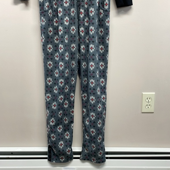 Kensie One Piece Microfleece Hooded Onesie Lounge Pajamas M - Picture 3 of 16